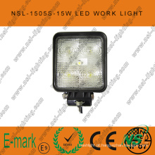 Luz de trabalho LED 15W, luz de trabalho LED 10-30V DC com 1275lm, feixe focal / inundado, LEDs Epsitar 5PCS X 3W para caminhões, luz de trabalho LED